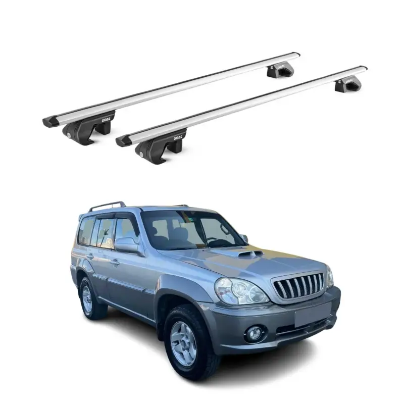 Sale Dachträger Grundtäger für Hyundai Terracan 2001-2007 90kg Alu Silber 2 tlg ABE