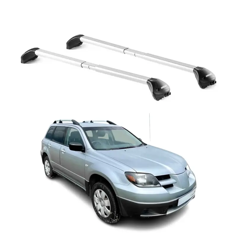 Dachträger Grundtäger für Mitsubishi Outlander 2004-2006 100kg Alu Silber 2x ABE Sofort Bestellen