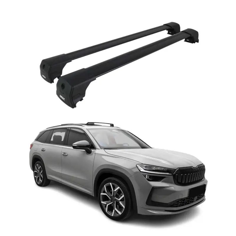 Aktuell Dachträger für Skoda Kodiaq 2024-2026 / Skoda Superb 2024-26 Kombi 75kg Schwarz