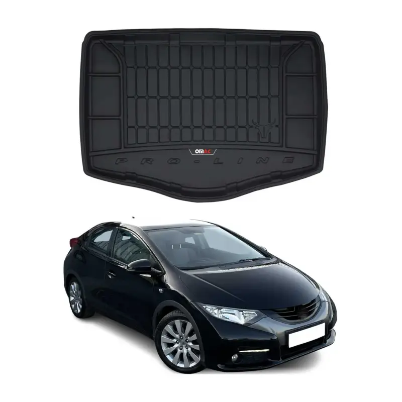 OMAC Gummi Kofferraumwanne für Honda Civic 2012-2015 Schrägheck TPE Schwarz Abverkauf