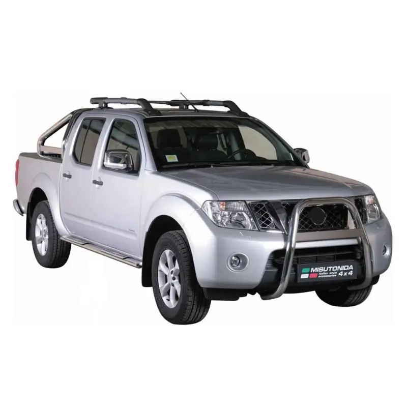 Neue Kollektion Edelstahl Seitenschweller Schwellerrohre für Nissan Navara D40 2005-2010 Silver