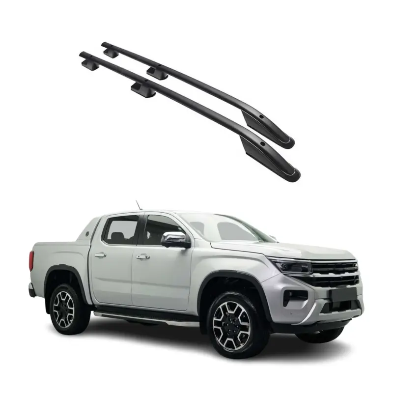 Dachreling Relingträger Aluminium für VW Amarok NF 2023-2026 Alu Schwarz Begrenztes Angebot