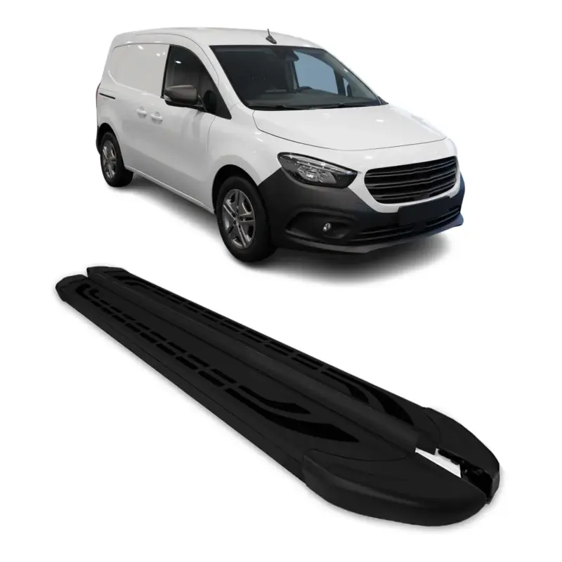 Nur Für Kurze Zeit Trittbretter Seitenschweller für Mercedes Citan W420 L1 2021-2026 Alu Schwarz