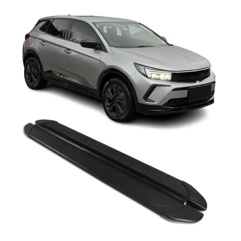 Trittbretter Seitenschweller für Opel Grandland II 2024-2026 Aluminium Schwarz Top-Seller