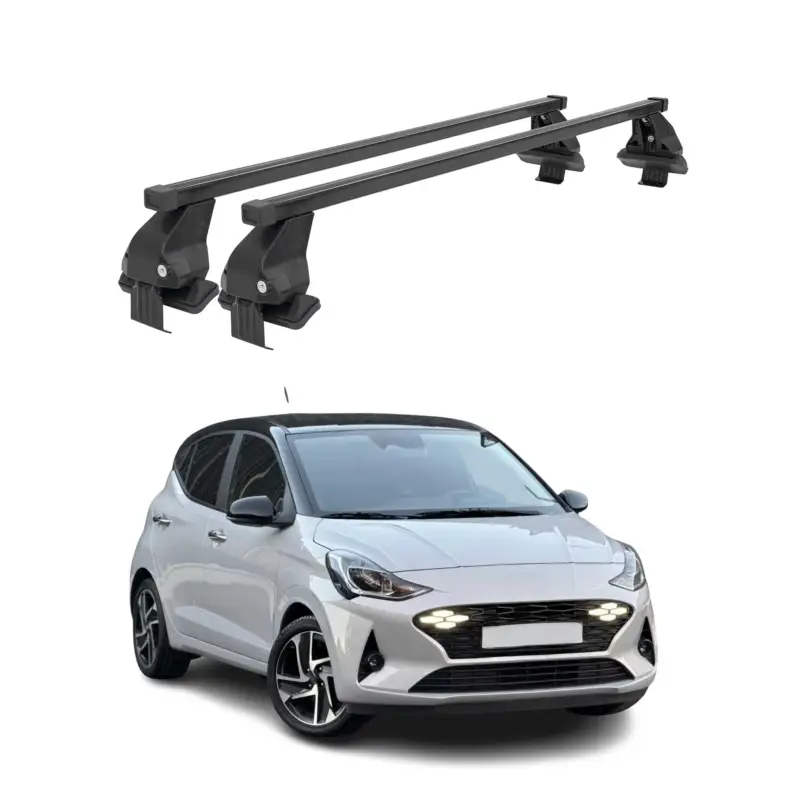 Jetzt Kaufen Menabo Dachträger Grundträger für Hyundai i10 III 2023-26 FL Stahl Schwarz 2tlg