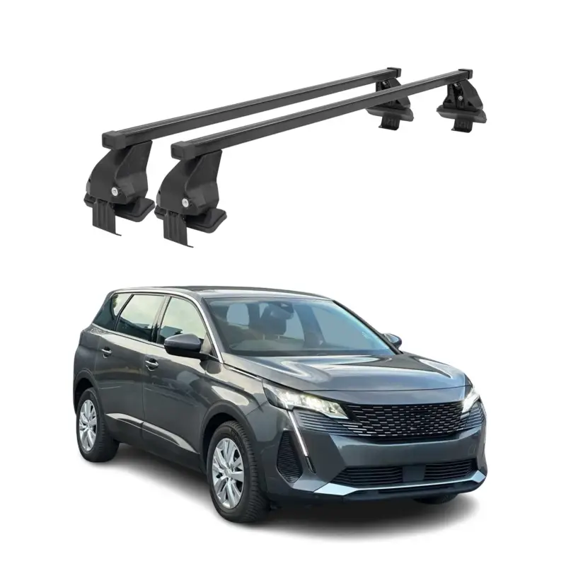 Menabo Dachträger Grundträger für Peugeot 5008 II 2020-2024 FL Stahl Schwarz 2x Direkt Vom Hersteller