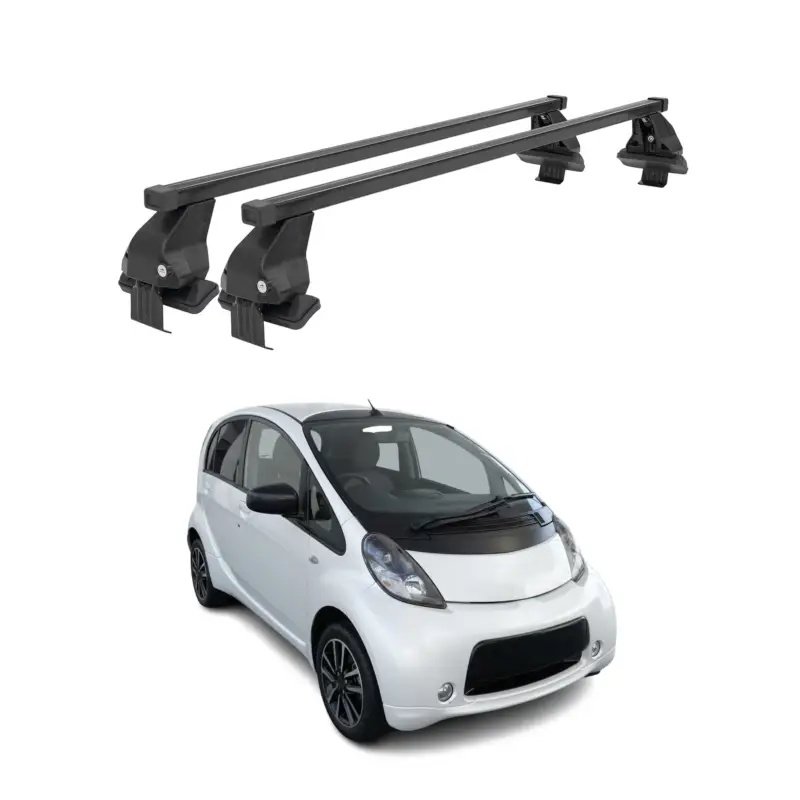 Menabo Dachträger für Peugeot iOn / Citroen C-Zero 2010-2014 Stahl Schwarz 2x Sofort Bestellen