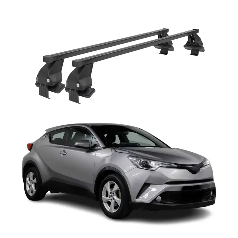 Schneller Versand Menabo Dachträger Grundträger für Toyota C-HR mk2 2024-2026 Stahl Schwarz 2tlg