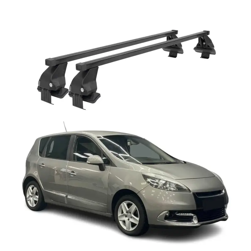 Ausverkauf Menabo Dachträger für Renault Scénic III Facelift 2013-2016 Stahl Schwarz 2x