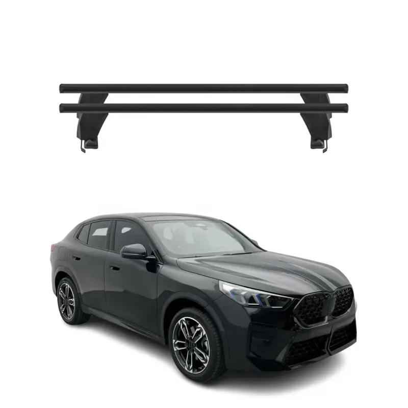 Neuheit Menabo Dachträger Grundträger für BMW iX2 U10 2024-2026 Aluminium Schwarz 2tlg