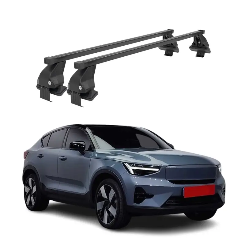 Super-Preis Menabo Dachträger Grundträger für Volvo C40 Recharge 2022-2026 Stahl Schwarz 2x