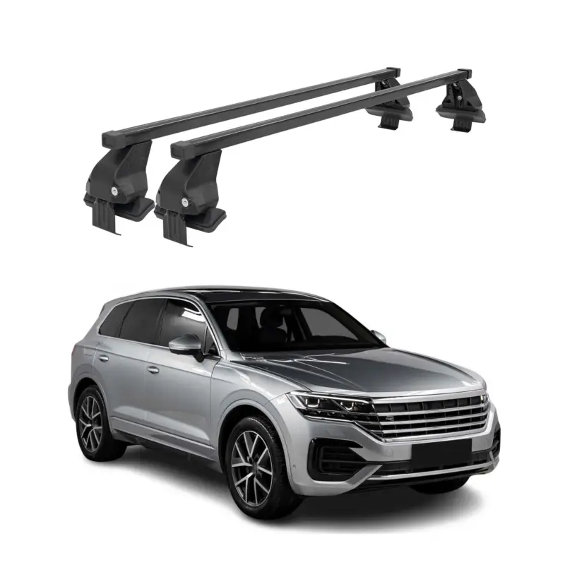 Jetzt Kaufen Menabo Dachträger Grundträger für VW Touareg III 2018-2026 Stahl Schwarz 2tlg