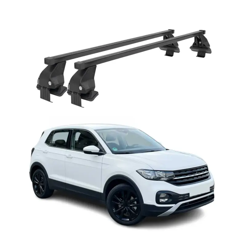 Menabo Dachträger Grundträger für VW T-Cross 2019-2026 Stahl Schwarz 2tlg Markenware
