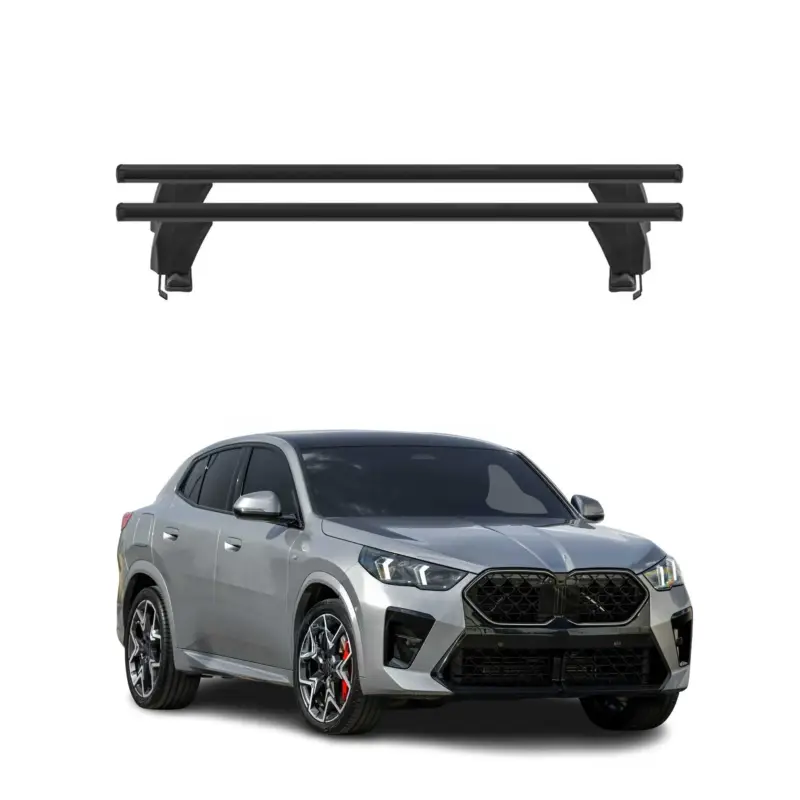 Nur Für Kurze Zeit Menabo Dachträger Grundträger für BMW X2 U10 2023-2026 Alu Schwarz 2tlg