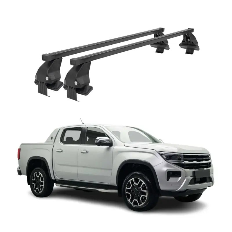 Menabo Dachträger Grundträger für VW Amarok mk2 2023-2026 Stahl Schwarz 2tlg Neu Im Sortiment