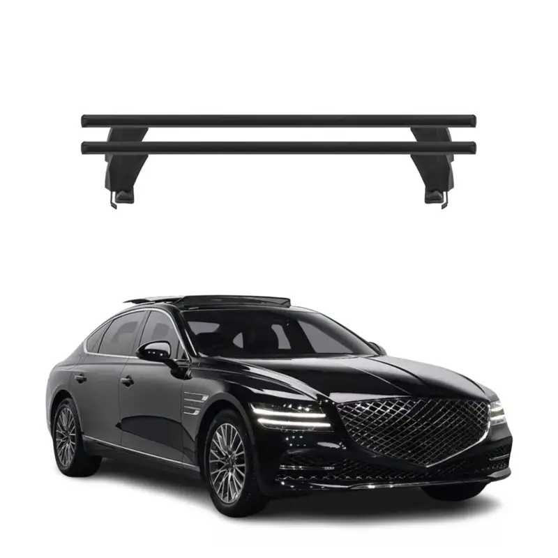 Menabo Dachträger Grundträger für Genesis G80 2017-2020 Alu Schwarz 2tlg Sonderaktion