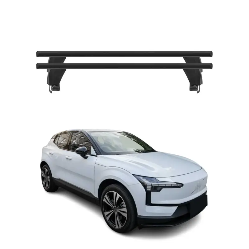 Menabo Dachträger Grundträger für Volvo EX30 2024-2026 Alu Schwarz 2tlg Versand Am Gleichen Tag