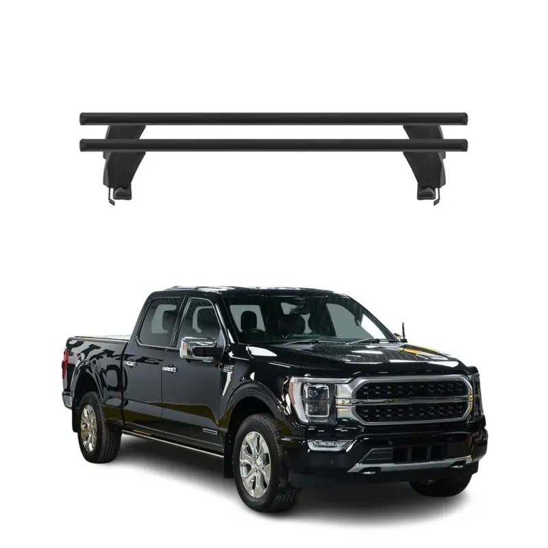 Ausverkauf Menabo Dachträger für Ford F-150 Lightning Crew Cab Pick-up 2022-26 Alu Schwarz