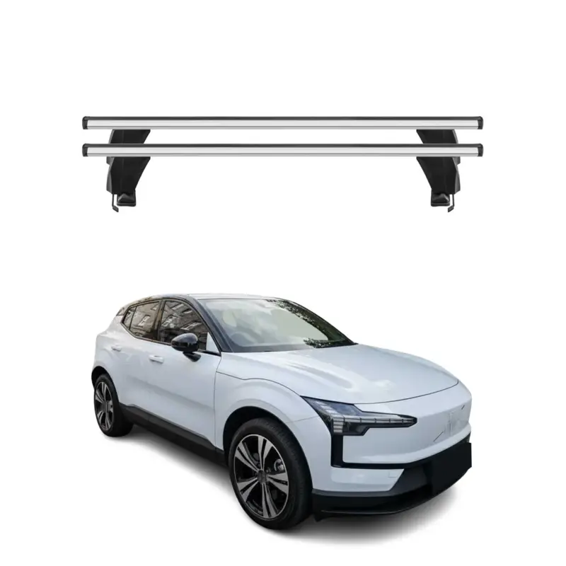 Menabo Dachträger Grundträger für Volvo EX30 2024-2026 Alu Grau 2tlg Schneller Versand