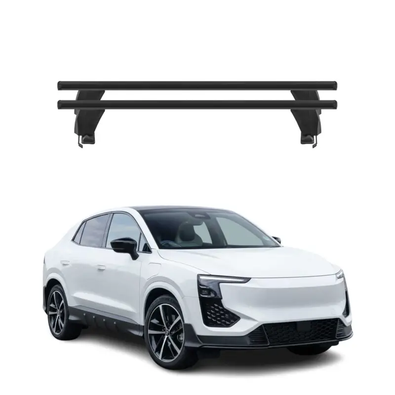 Menabo Dachträger Grundträger für Aiways U6 2021-2023 ABE Aluminium Schwarz 2tlg Sichere Zahlung