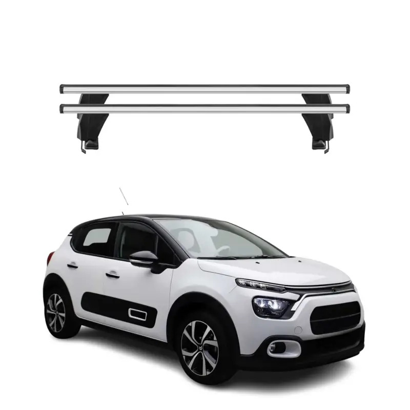 Mega-Angebot Menabo Dachträger Grundträger für Citroën C3 IV 2024-2026 Alu Grau 2tlg