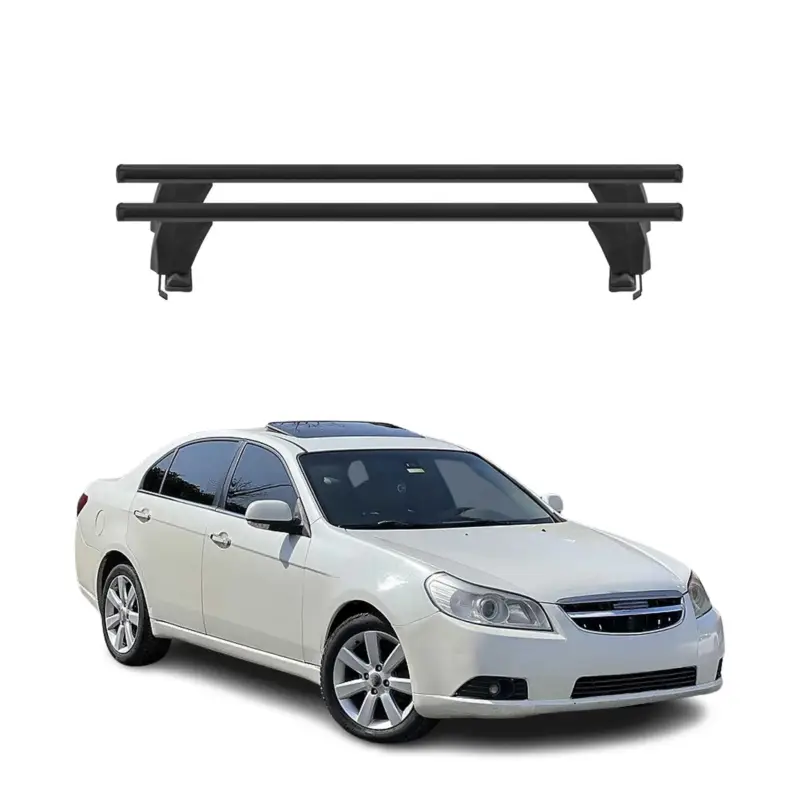Menabo Dachträger Grundträger für Chevrolet Epica 2005-2011 Alu Schwarz 2tlg Abverkauf