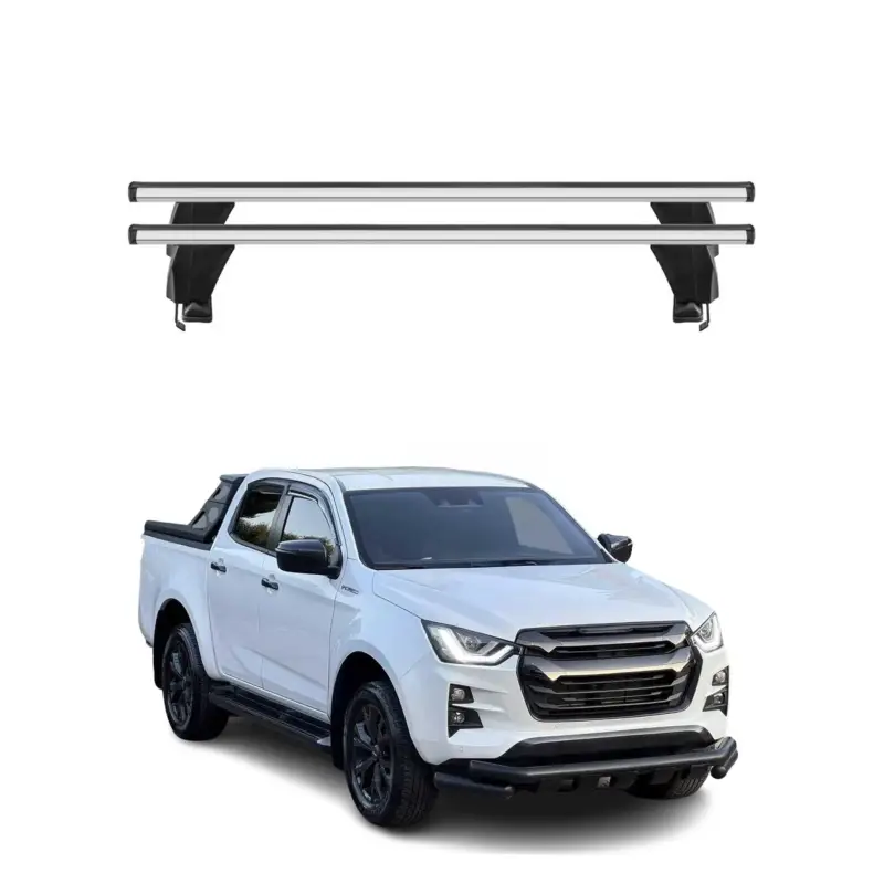 Preisreduziert Menabo Dachträger Grundträger für Isuzu D-Max III 2019-2026 Alu Grau 2tlg