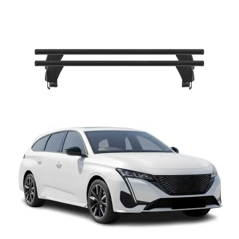 Nur Für Kurze Zeit Menabo Dachträger Grundträger für Peugeot 308 SW mk3 2021- Alu Schwarz 2tlg