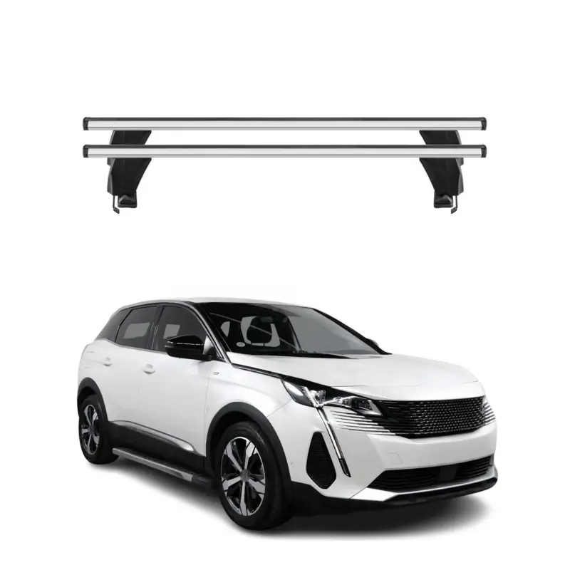 Jetzt Kaufen Menabo Dachträger Grundträger für Peugeot 3008 II Facelift 2021-2024 Alu Grau 2x