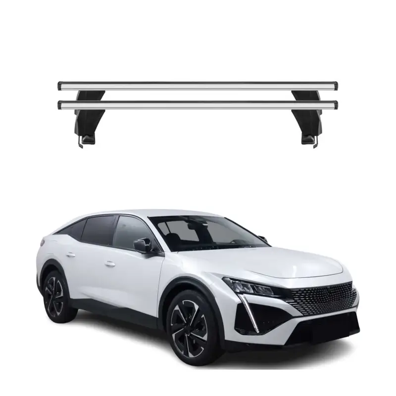 Menabo Dachträger Grundträger für Peugeot 408/408 X 2022-2026 Alu Grau 2tlg Heißes Angebot