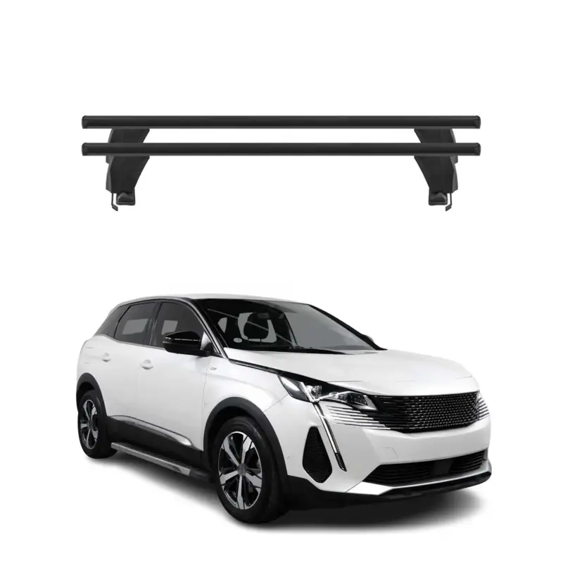 Neu Im Sortiment Menabo Dachträger Grundträger für Peugeot 3008 II 2021-2024 FL Alu Schwarz 2x
