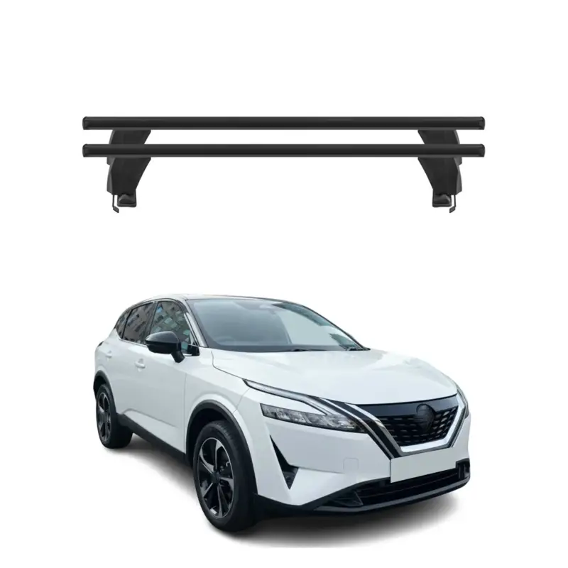 Menabo Dachträger Grundträger für Nissan Qashqai III J12 2021- Alu Schwarz 2tlg Ausverkauf