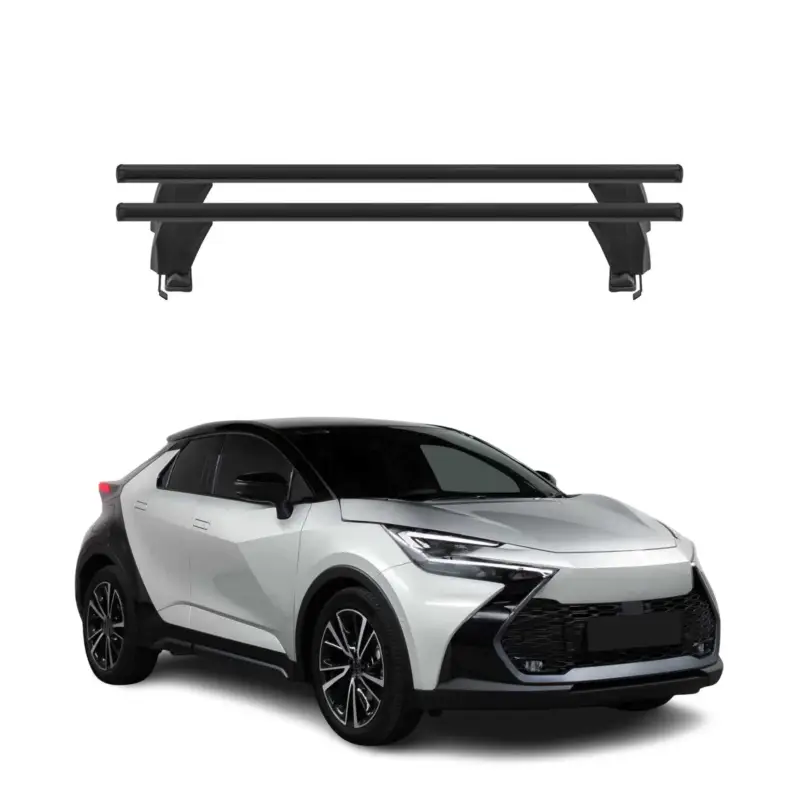 Nur Für Kurze Zeit Menabo Dachträger Grundträger für Toyota C-HR mk2 2024-2026 Alu Schwarz 2tlg