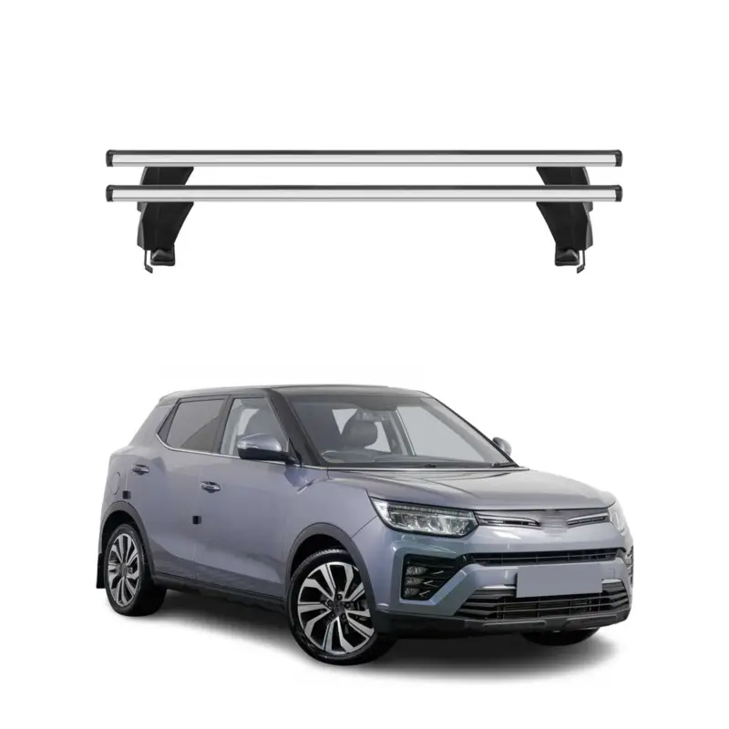 Top-Preis Menabo Dachträger Grundträger für Ssangyong Tivoli 2015-2023 Alu Grau 2tlg