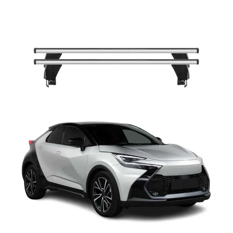 Solange Der Vorrat Reicht Menabo Dachträger Grundträger für Toyota C-HR mk2 2024-2026 Alu Grau 2tlg
