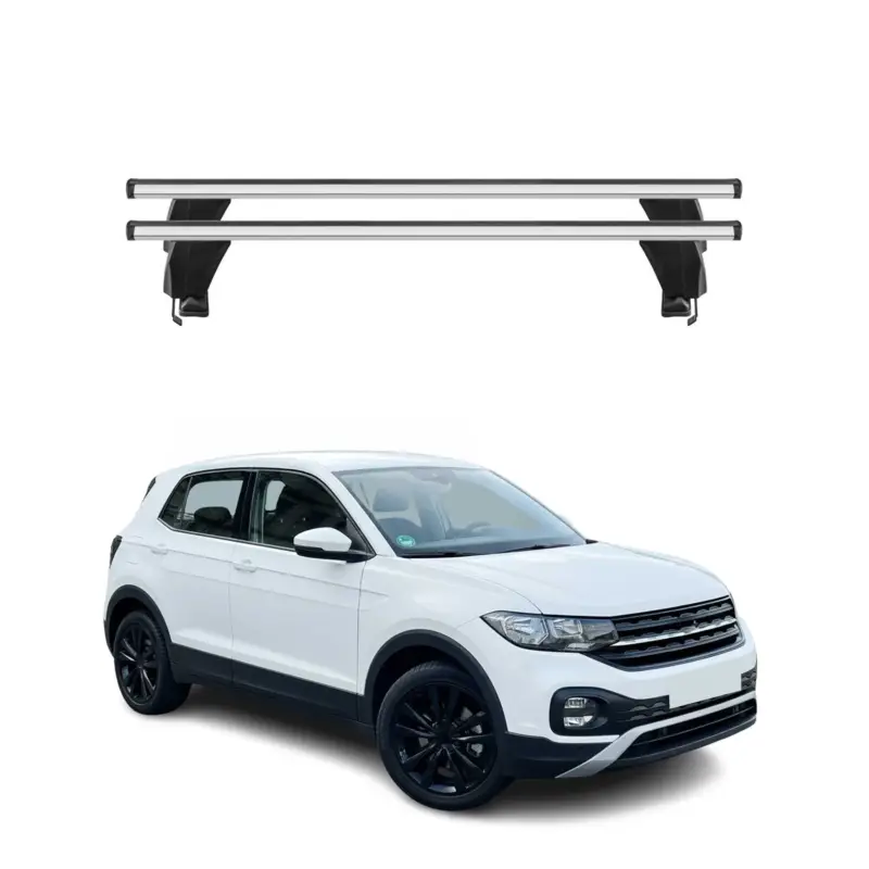 Menabo Dachträger Grundträger für VW T-Cross 2019-2026 Alu Grau 2tlg Highlight