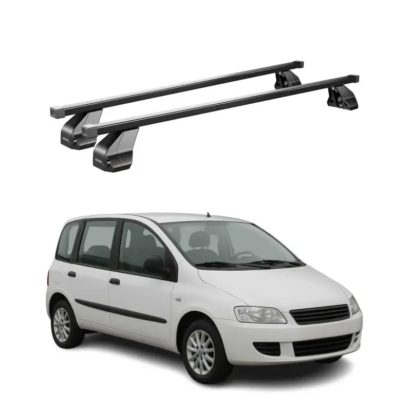 Garantierte Lieferung Menabo Dachträger Grundträger für Fiat Multipla 2004-2010 Facelift Stahl Schwarz