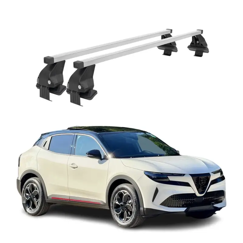Menabo Dachträger Grundträger für Alfa Romeo Junior 2024-2026 Stahl Silber 2tlg Top-Preis