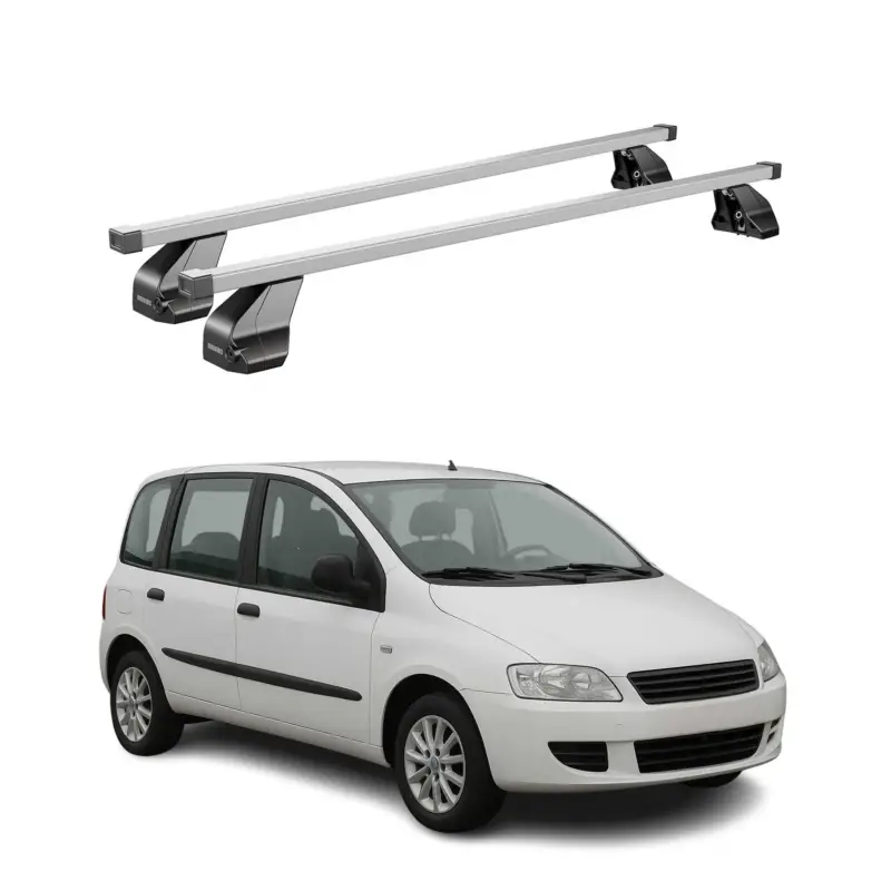 Menabo Dachträger Grundträger für Fiat Multipla 2004-2010 Facelift Stahl Grau 2x Bestpreis