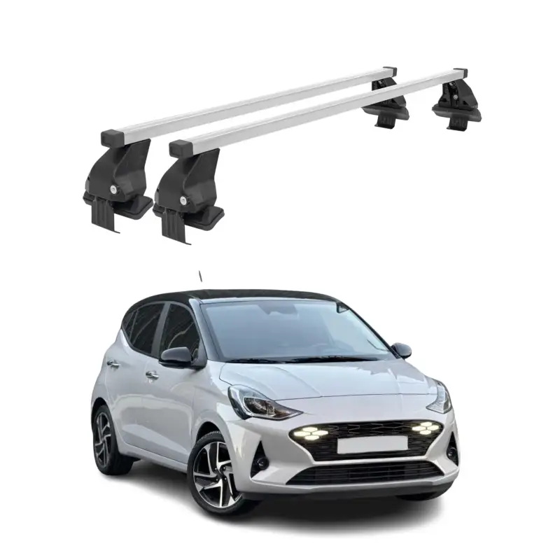 Letzte Chance Menabo Dachträger Grundträger für Hyundai i10 III 2023-26 Facelift Stahl Grau 2x