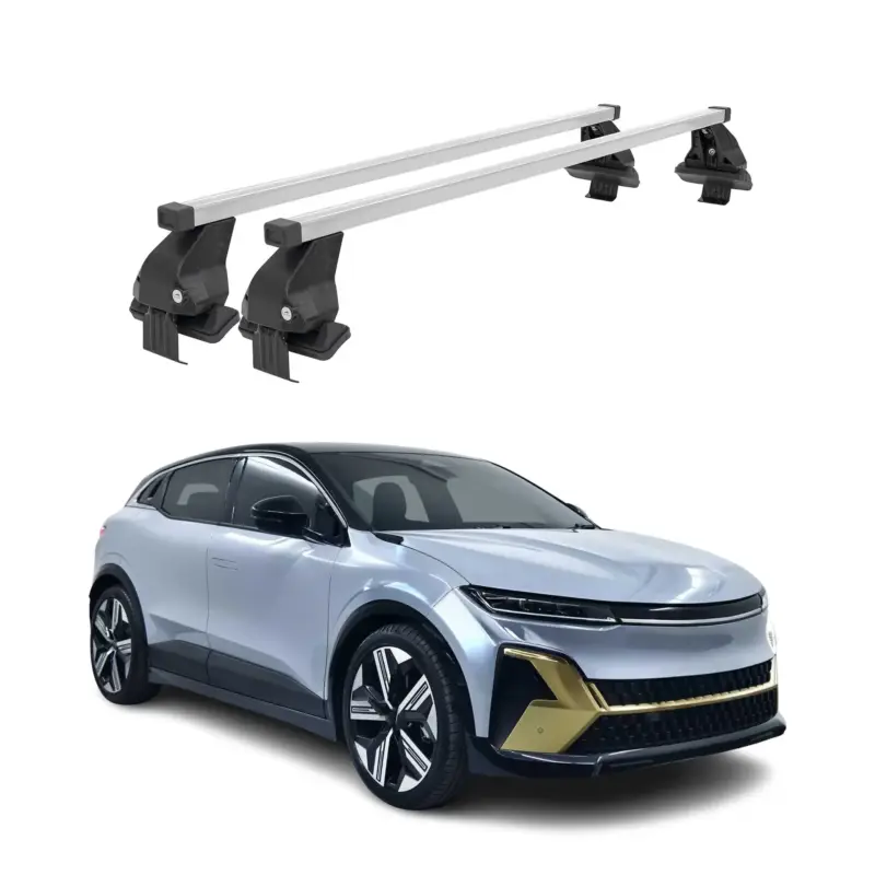Finale Aktion Menabo Dachträger Grundträger für Renault Megane E-Tech 2022-26 Stahl Grau 2tlg