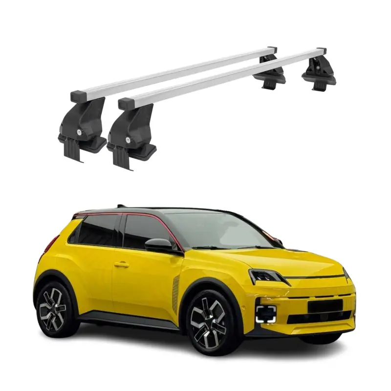 Sichere Zahlung Menabo Dachträger Grundträger für Renault 5 E-Tech 2024-2026 Stahl Grau 2tlg
