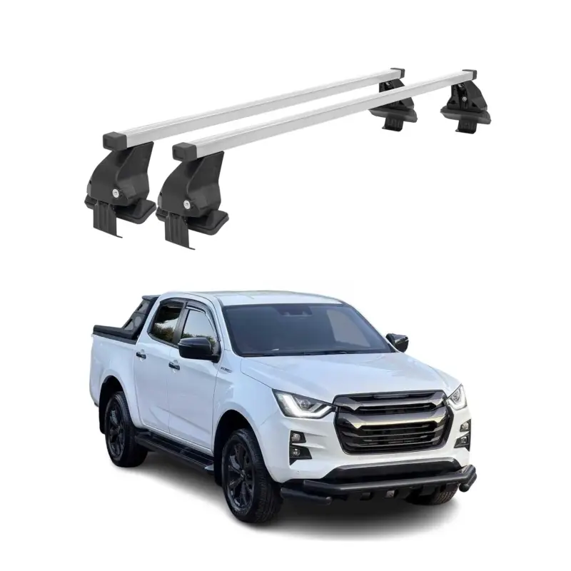 Meistverkauft Menabo Dachträger Grundträger für Isuzu D-Max III 2019-2026 Stahl Grau 2tlg