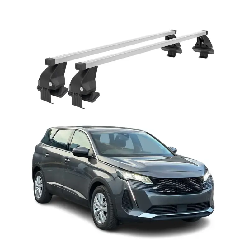 Menabo Dachträger Grundträger für Peugeot 5008 II Facelift 2020-24 Stahl Grau 2x Sale