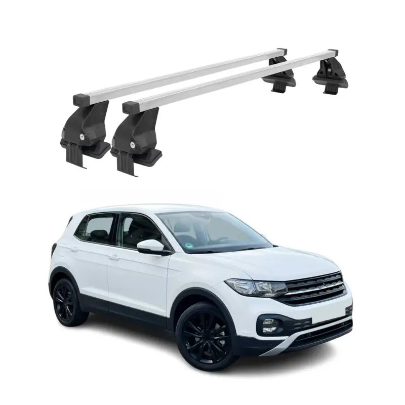 Jetzt Kaufen Menabo Dachträger Grundträger für VW T-Cross 2019-2026 Stahl Grau 2tlg