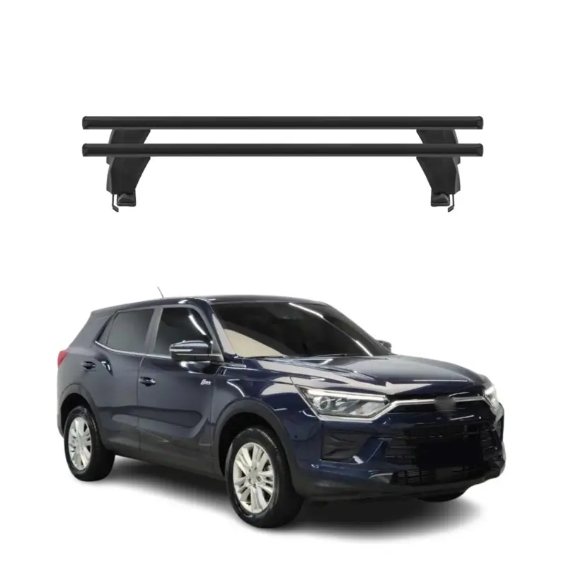 Menabo Dachträger Grundträger für Ssangyong Korando mk4 2019-2026 Alu Schwarz 2x Expressversand