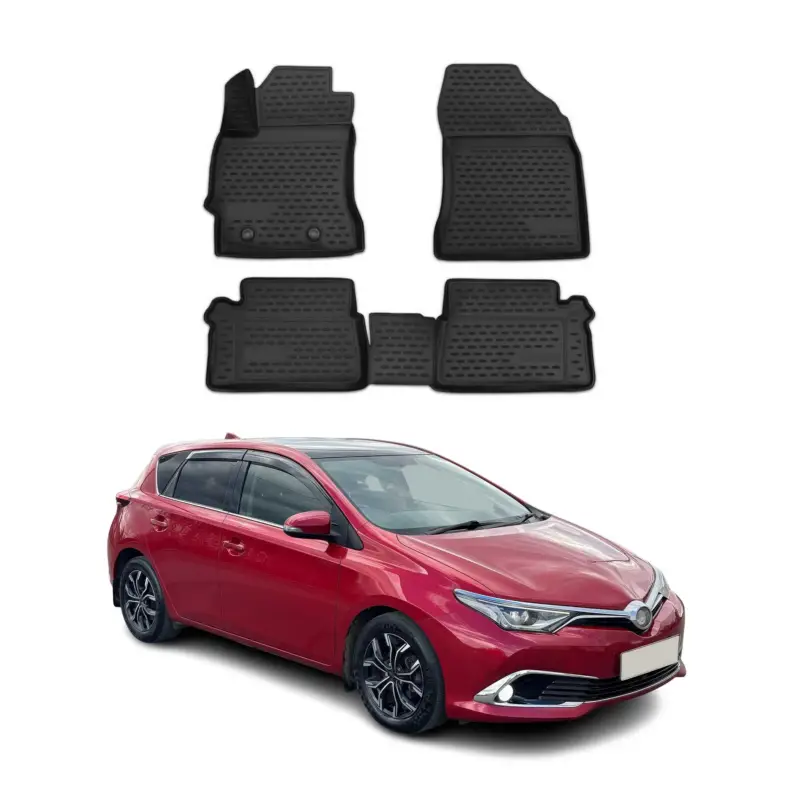 OMAC Gummimatten Fußmatten für Toyota Auris 2012-2021 TPE Automatten Schwarz 4x Sonderaktion
