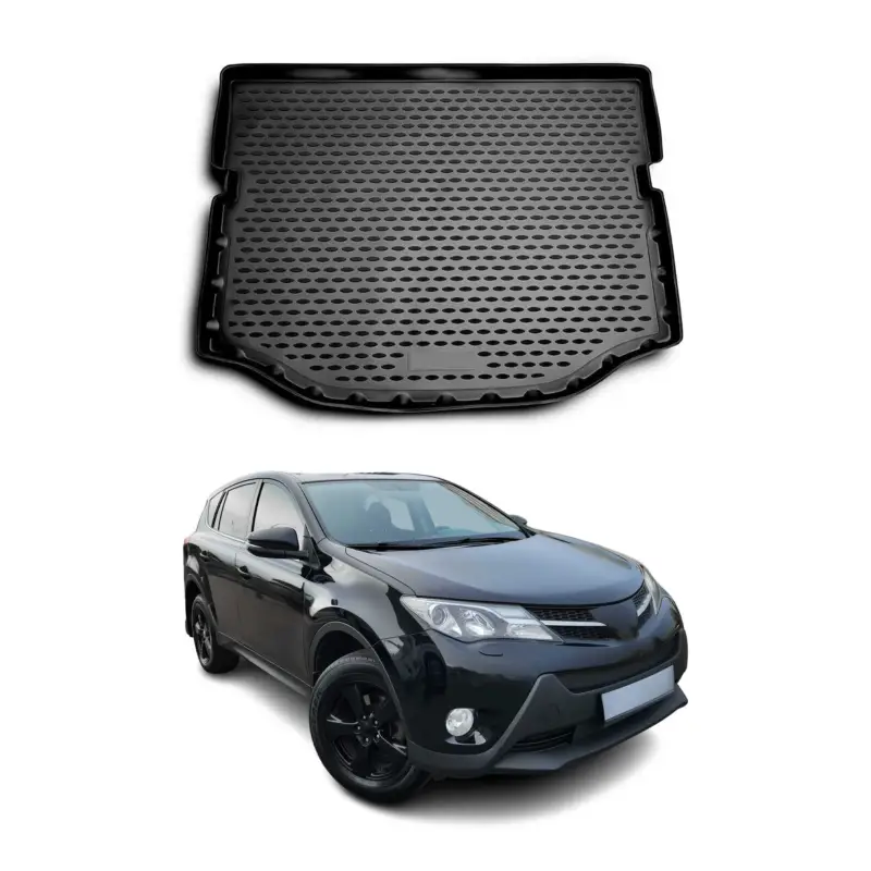 Heißes Angebot Kofferraummatte Kofferraumwanne für Toyota RAV4 2013-2018 Gummi TPE Schwarz