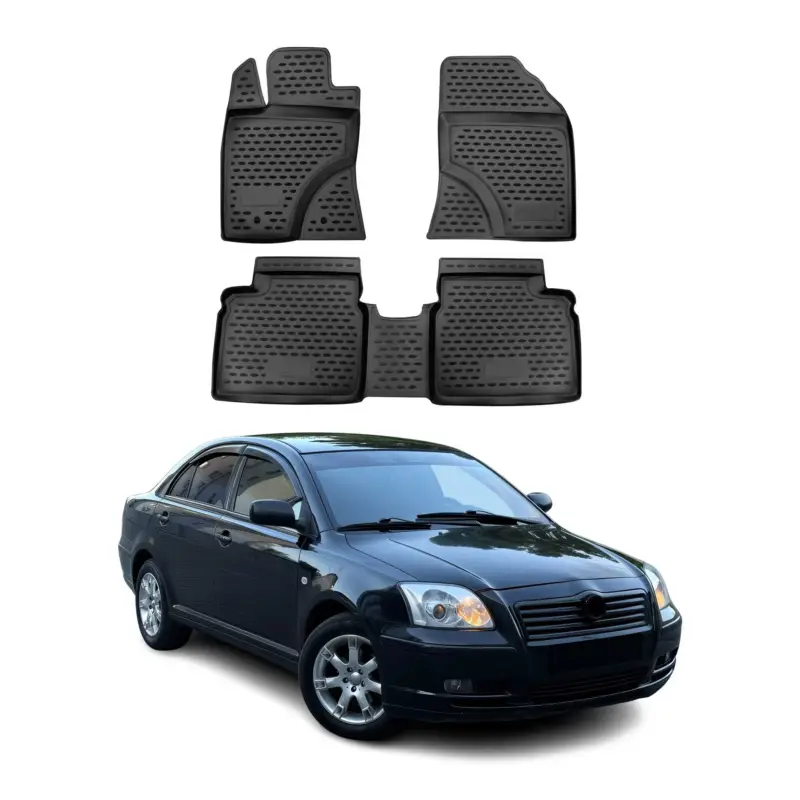 OMAC Gummimatten Fußmatten für Toyota Avensis 2008-2018 TPE Automatte Schwarz 4x Sichere Zahlung