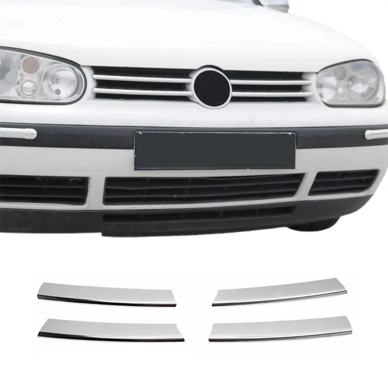 Kühlergrill Leisten Grillleisten für VW Golf 1997-2003 Edelstahl Chrom 4tlg Beliebt